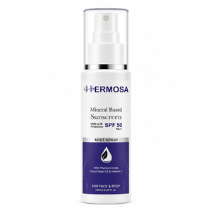 HERMOSA Mineral Sunscreen Mist SPF 50 PA+++ | Face & Body Sun Protection Spray | 100ml