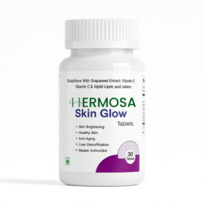 Hermosa Skin Glow Tablets – Glutathione, Grapeseed Extract, Vitamin C & E for Skin Brightening & Detox