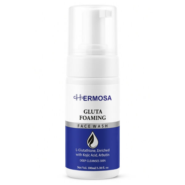 Hermosa Gluta Foaming Face Wash – Glutathione, Kojic Acid & Arbutin for Deep Cleansing & Skin Brightening (100ml)